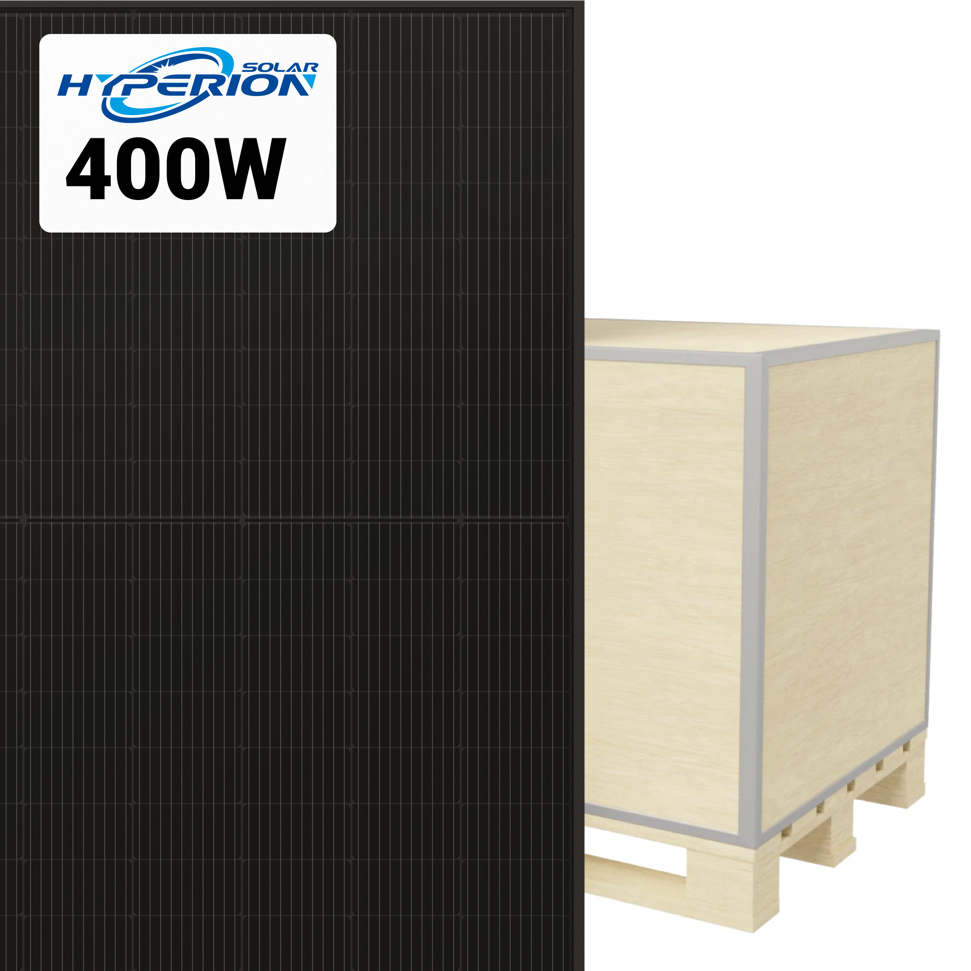 Hyperion (Runergy) 400W Solar Panel 108 Cell PERC All-Black Bifacial HY ...
