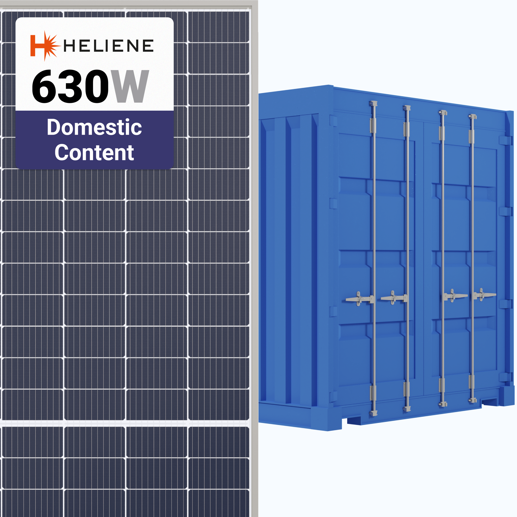 Heliene 630W Solar Panel 156 Cell TOPCon Bifacial 156HC M10 NTYP SL ...
