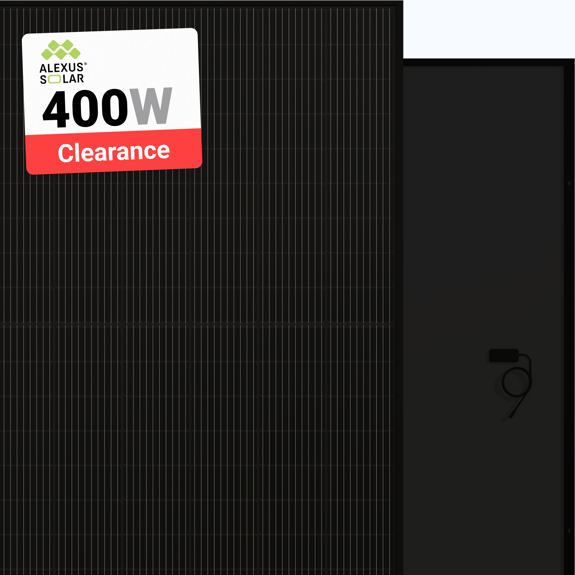 Alexus Solar 400W Solar Panel 108 Cell PERC All-Black ALEX-400-B