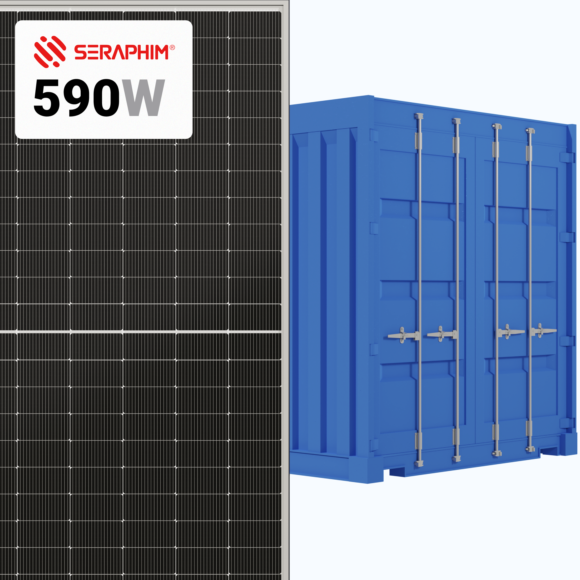Seraphim 590W Solar Panel 144 Cell TOPCon Bifacial Dual Glass SRP-590 ...