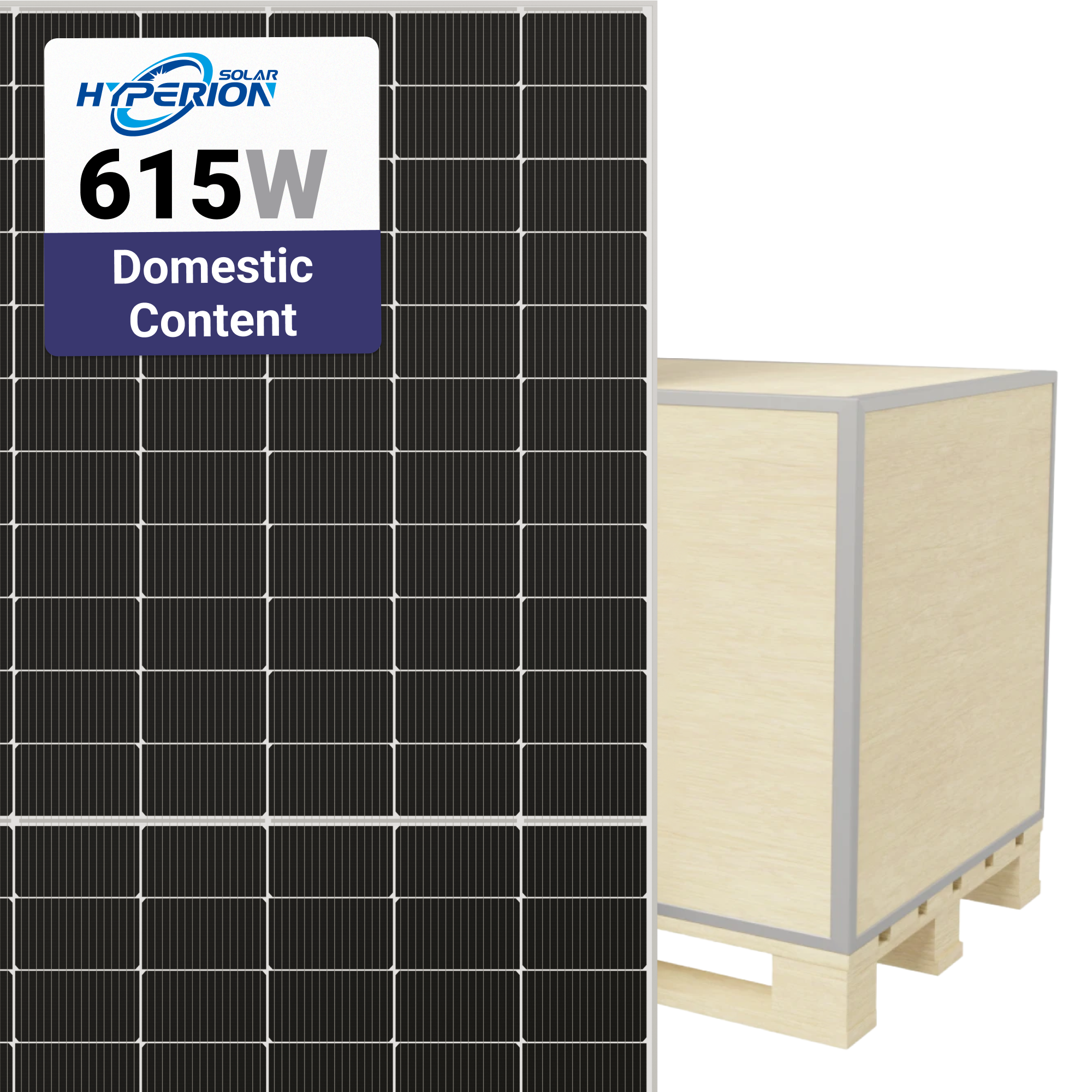 Hyperion (Runergy) 615W Solar Panel 132 Cell N-Type Bifacial Dual Glass ...
