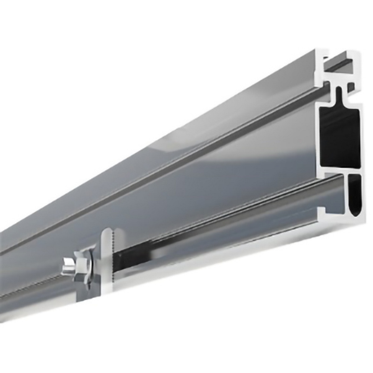Mounting Rail, 168 in. L, Clear Anodized Aluminum, For Pitched Roof ...