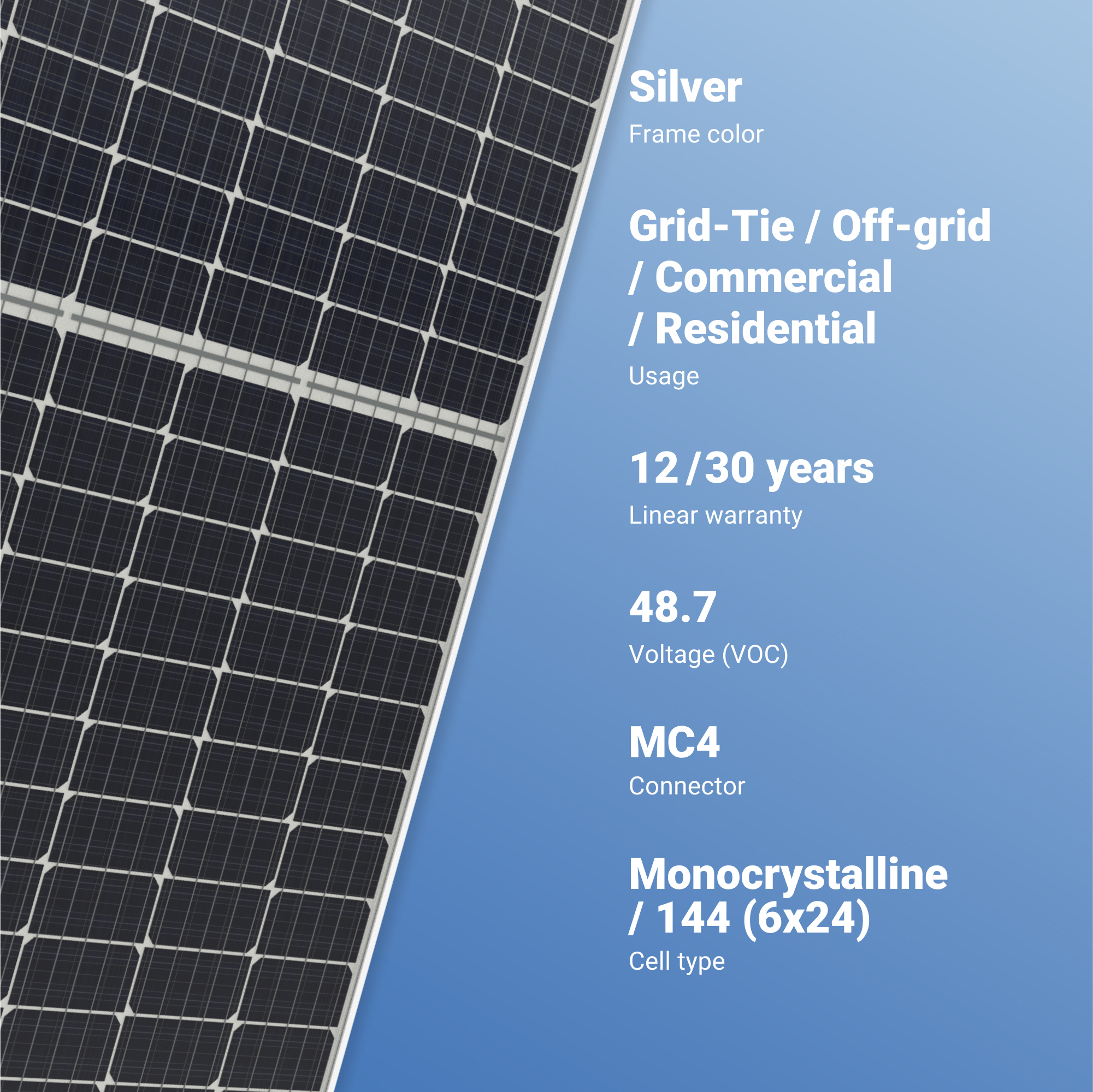 Comprar panel solar bifacial 440W Mono PERC Canadian Solar