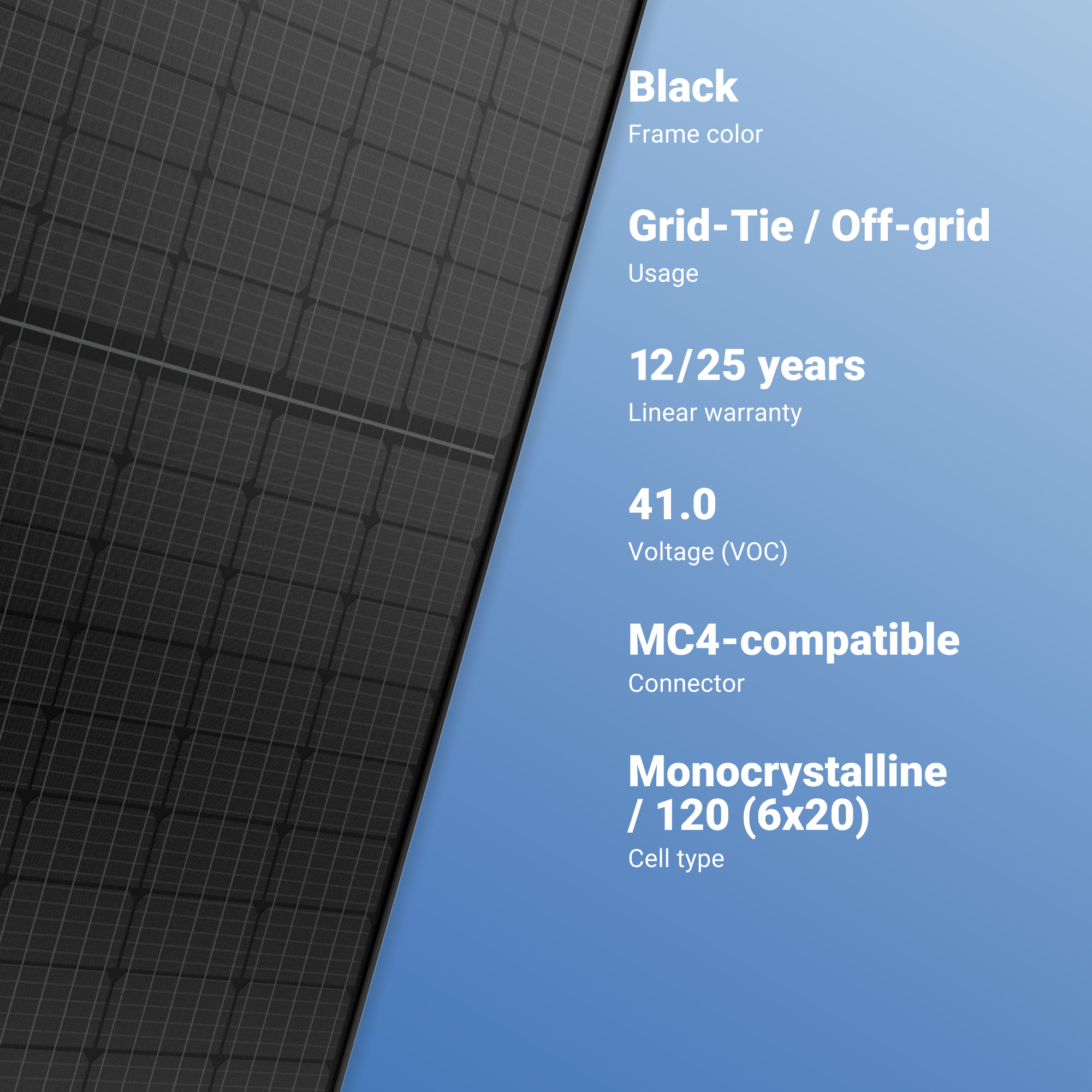 ZNShine Solar 370W Solar Panel 120 Cell ZXM6-NH120-370/M All