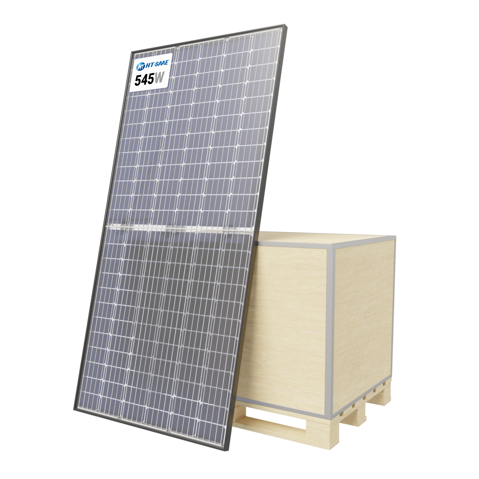 HT-SAAE 545W Solar Panel 144 Cell HT72-18X Wholesale in pallet 31 panels