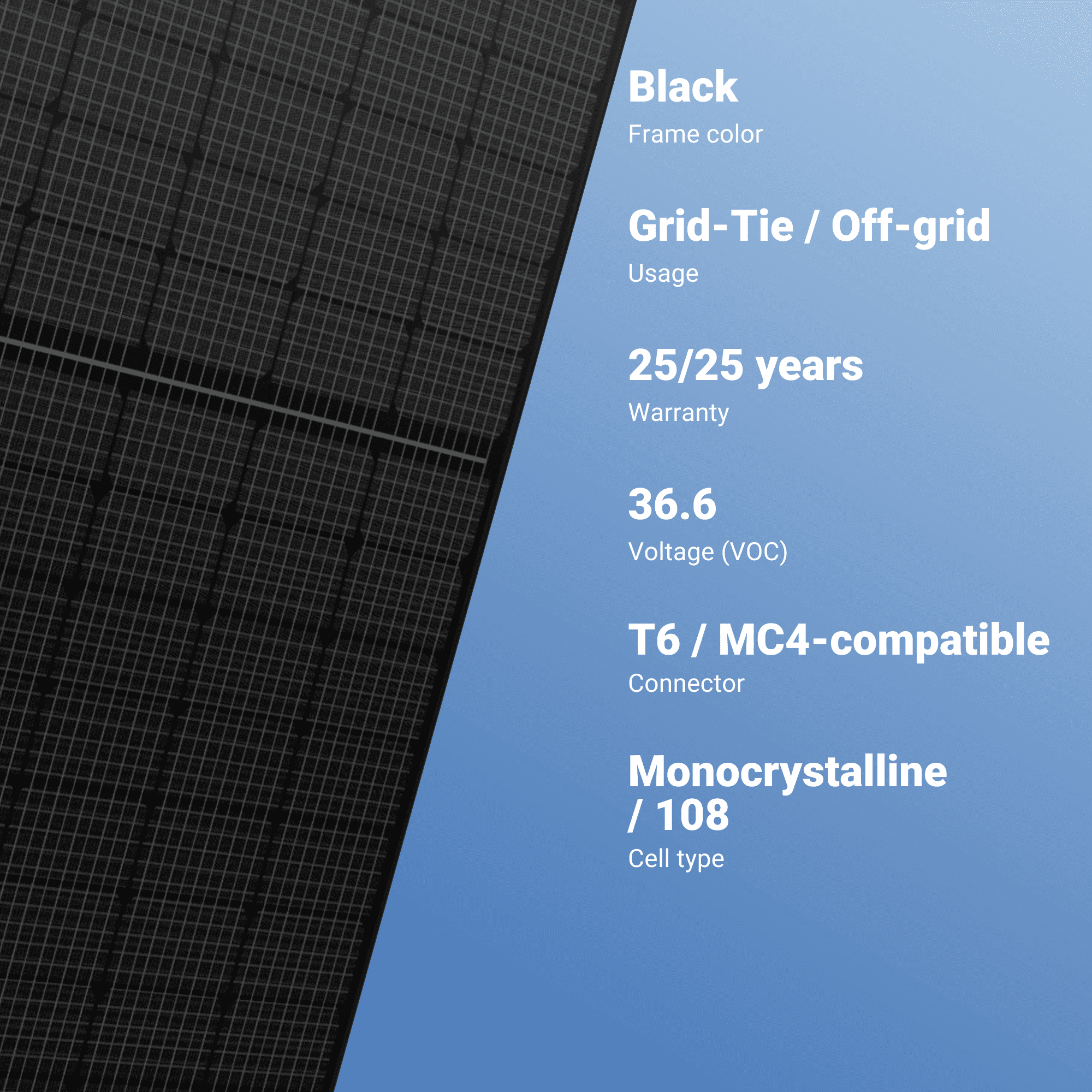 Canadian Solar 395W Solar Panel 108 Cell HiKu6 All-Black CS6R