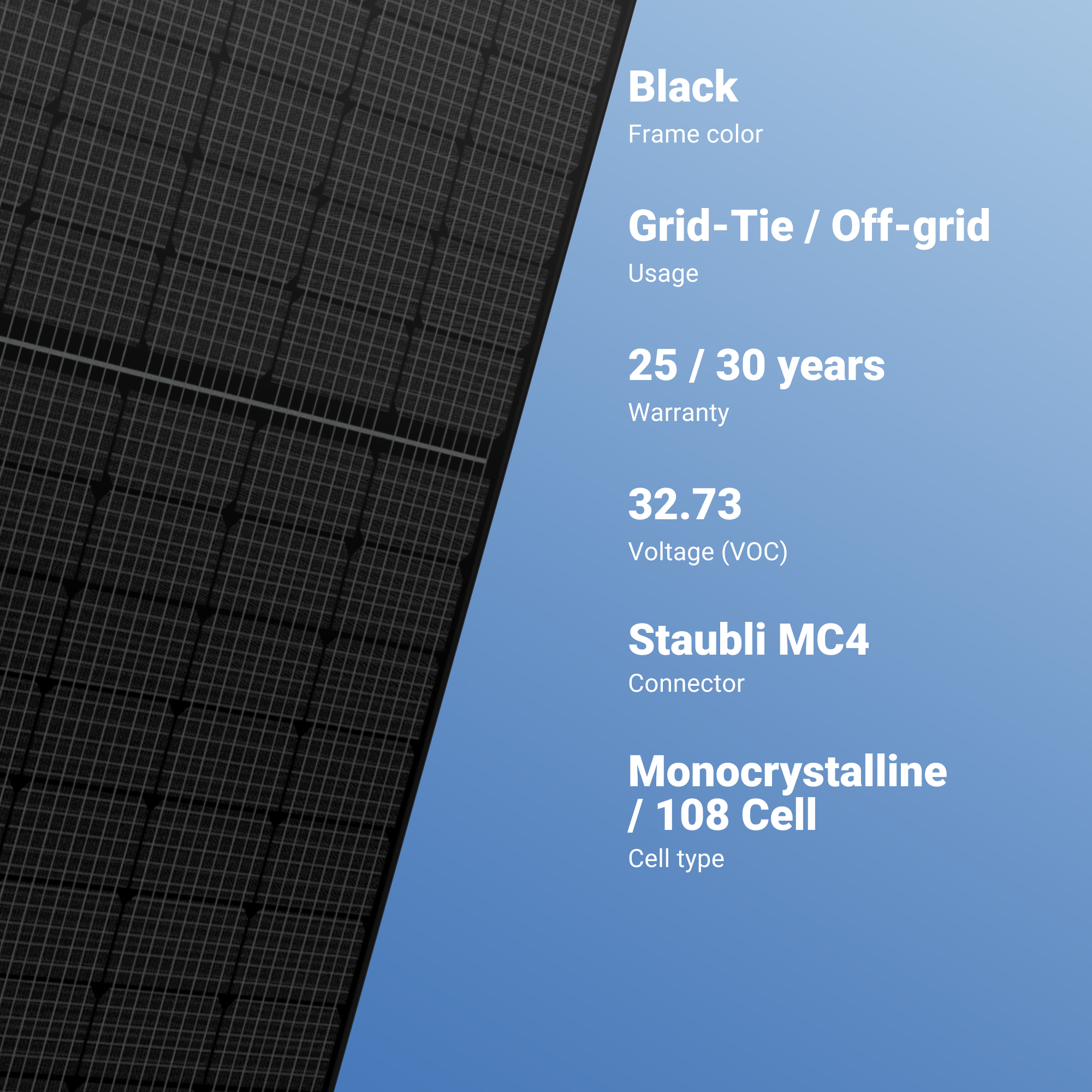 Jinko 425W Solar Panel 108 Cells JKM425N-54HL4-B BOB