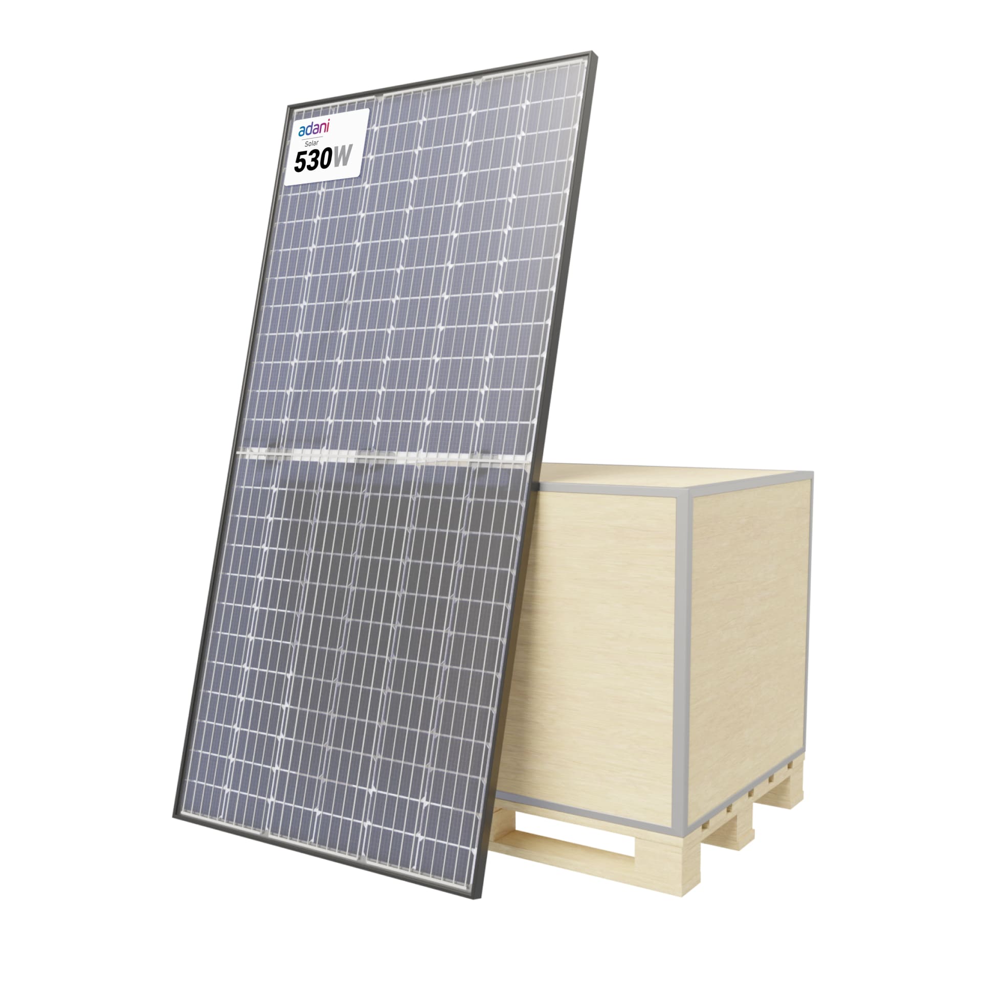 Adani Solar 530W Solar Panel 144 Cells ASB-M10-144-530 Bifacial ...