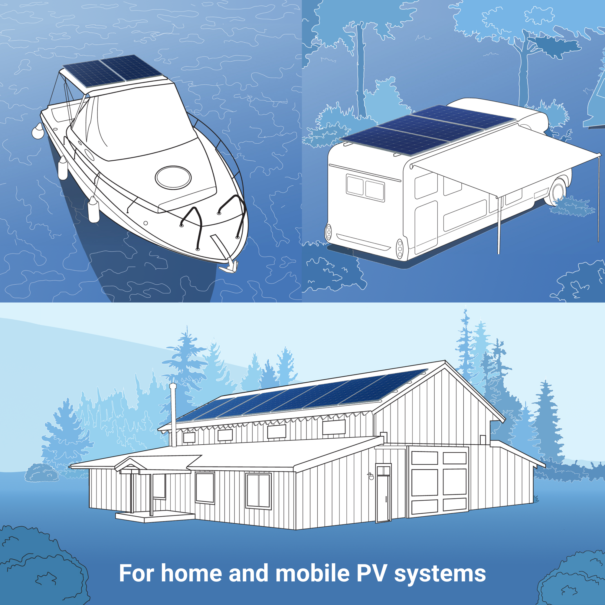 ZNShine Solar 405W Solar Panel 108 Cell ZXM7-SH108-405/M