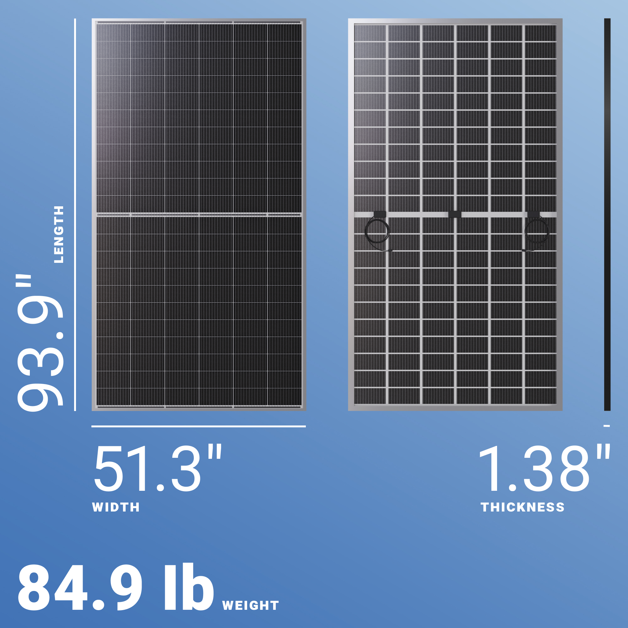 ZNShine Solar 660W Solar Panel 132 Cell Bifacial ZXM8