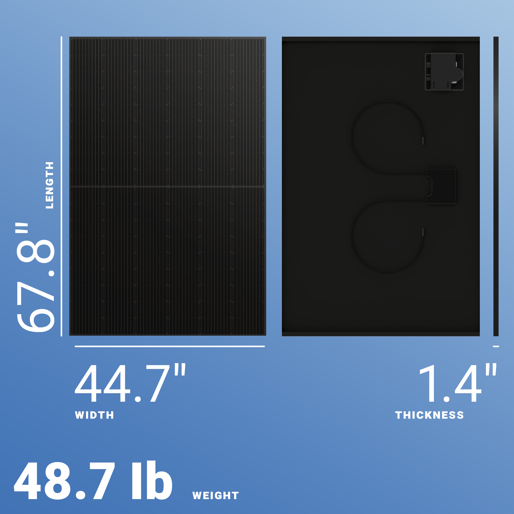 Solaria 400W Solar Panel Monocrystalline BOB PowerX-400R-4T