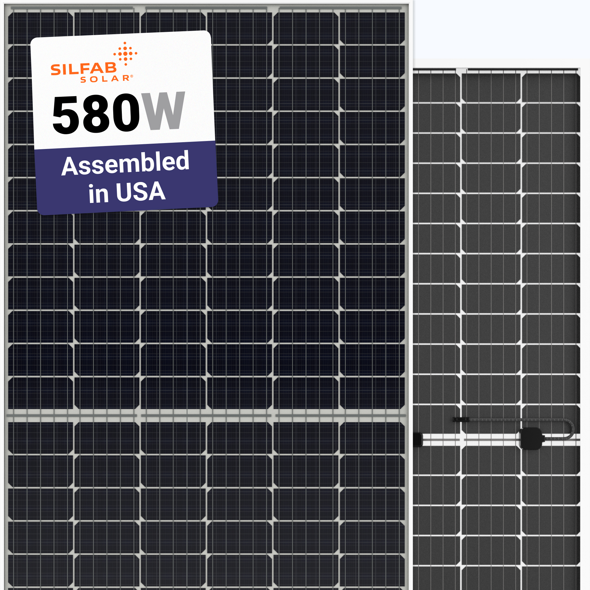 Silfab 580W Solar Panels 144 Cell Bifacial SIL-580-XM+ Assembled
