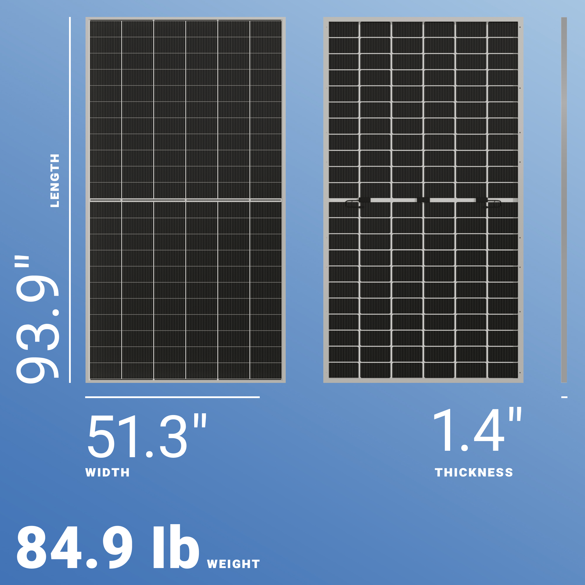 ZNShine Solar 705W Solar Panel 132 Cell Bifacial ZXM8-GPLDD132-705