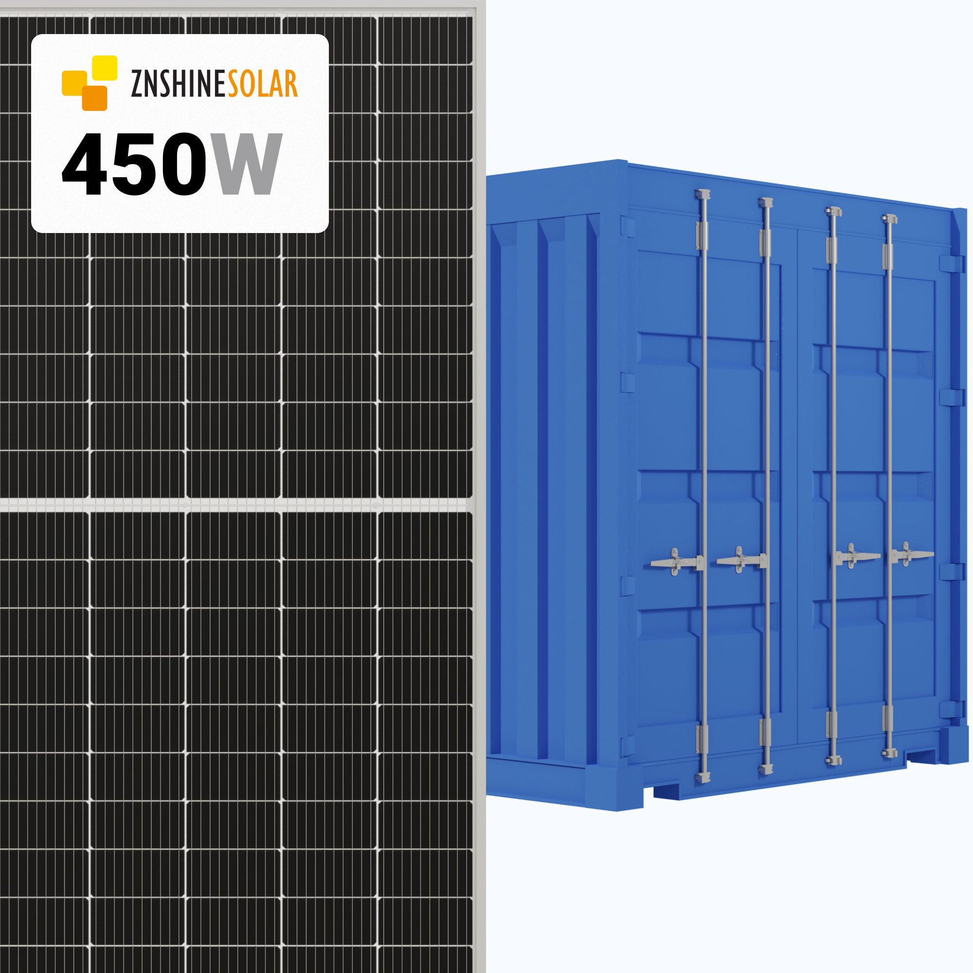 ZNShine Solar 450W Solar Panel 120 Cell Bifacial ZXM7