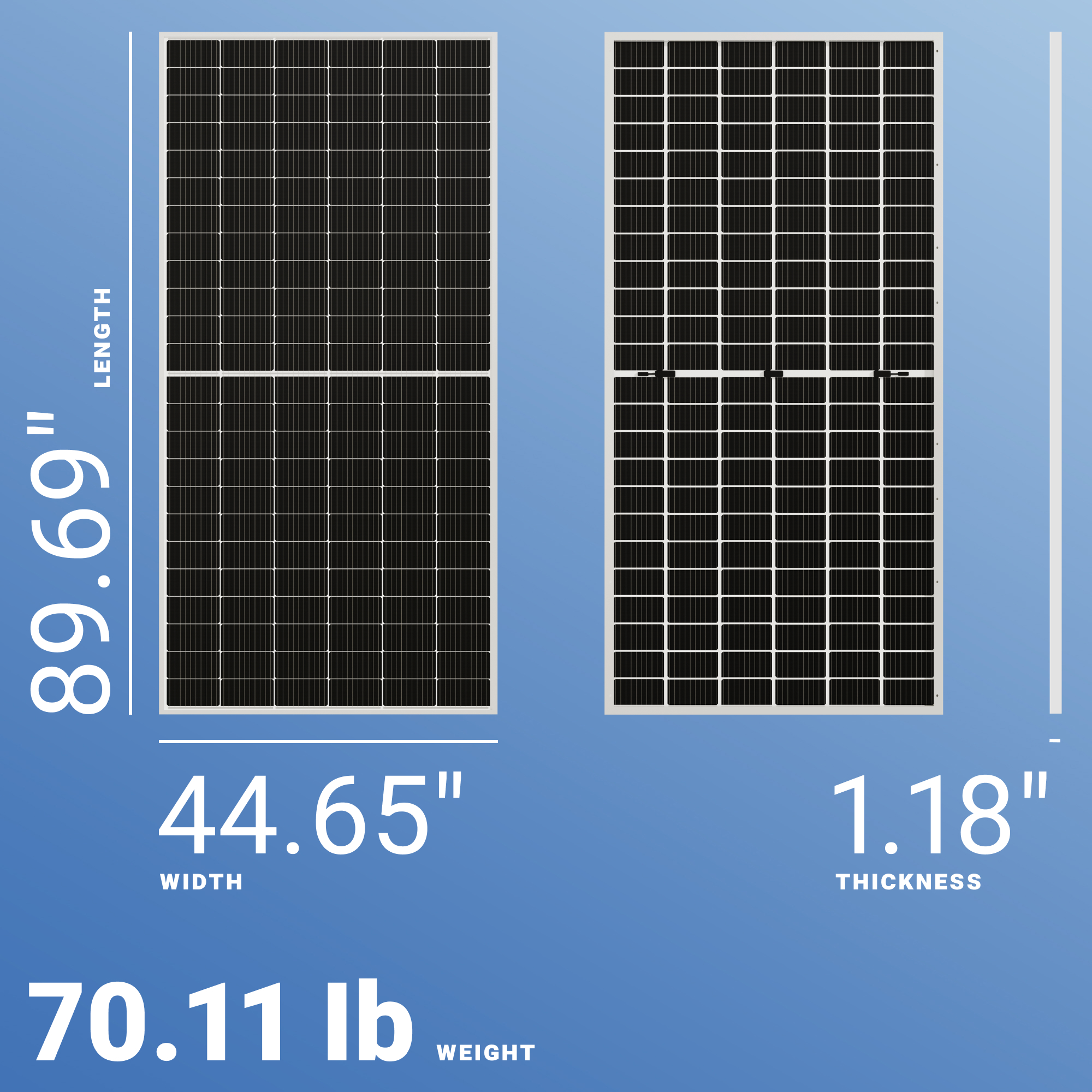 SunSpark 550W Solar Panel 144 Cell Bifacial SG7G72M(H)-550