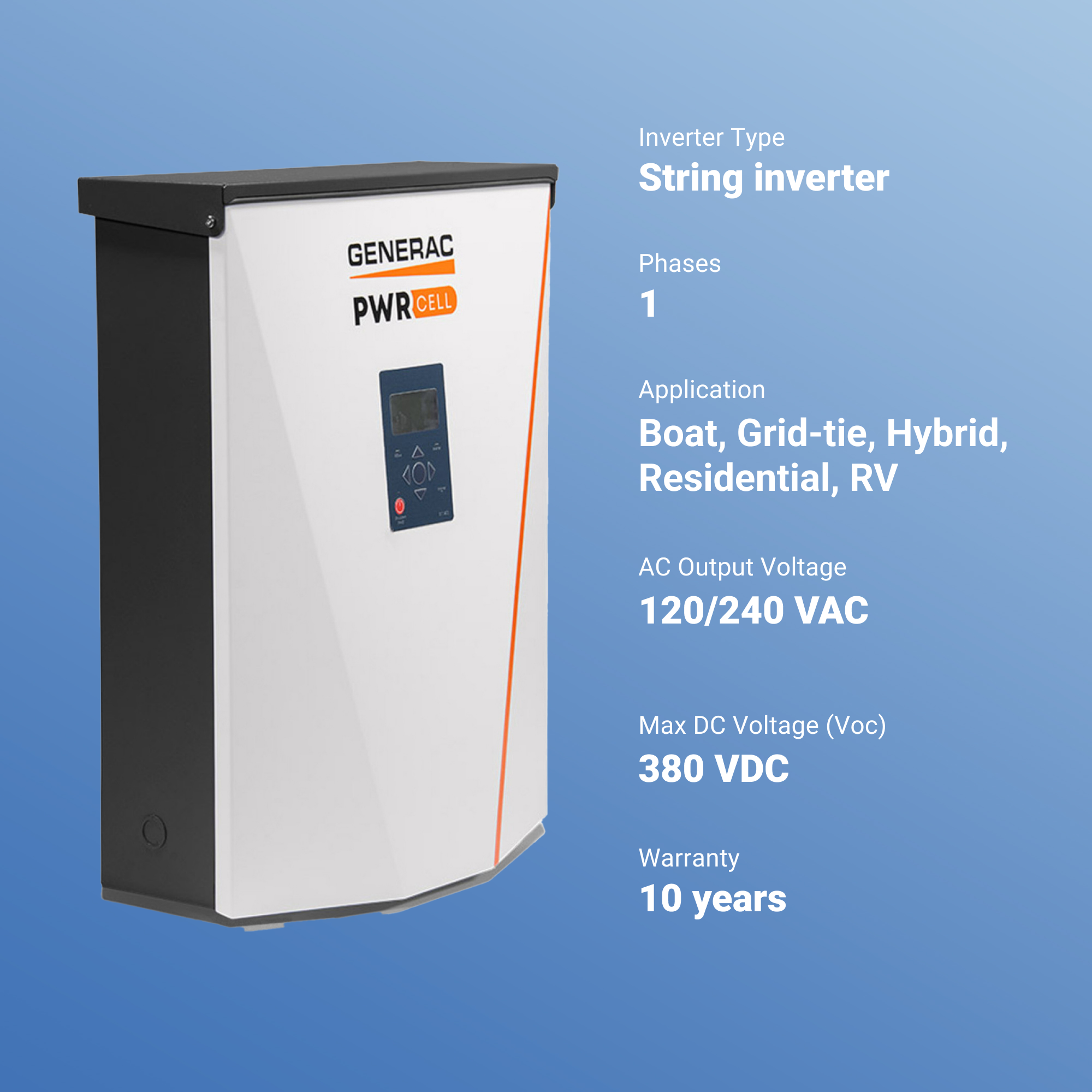 Generac PWRcell 7.6 kW String Inverter XVT076A03 - A1 SolarStore