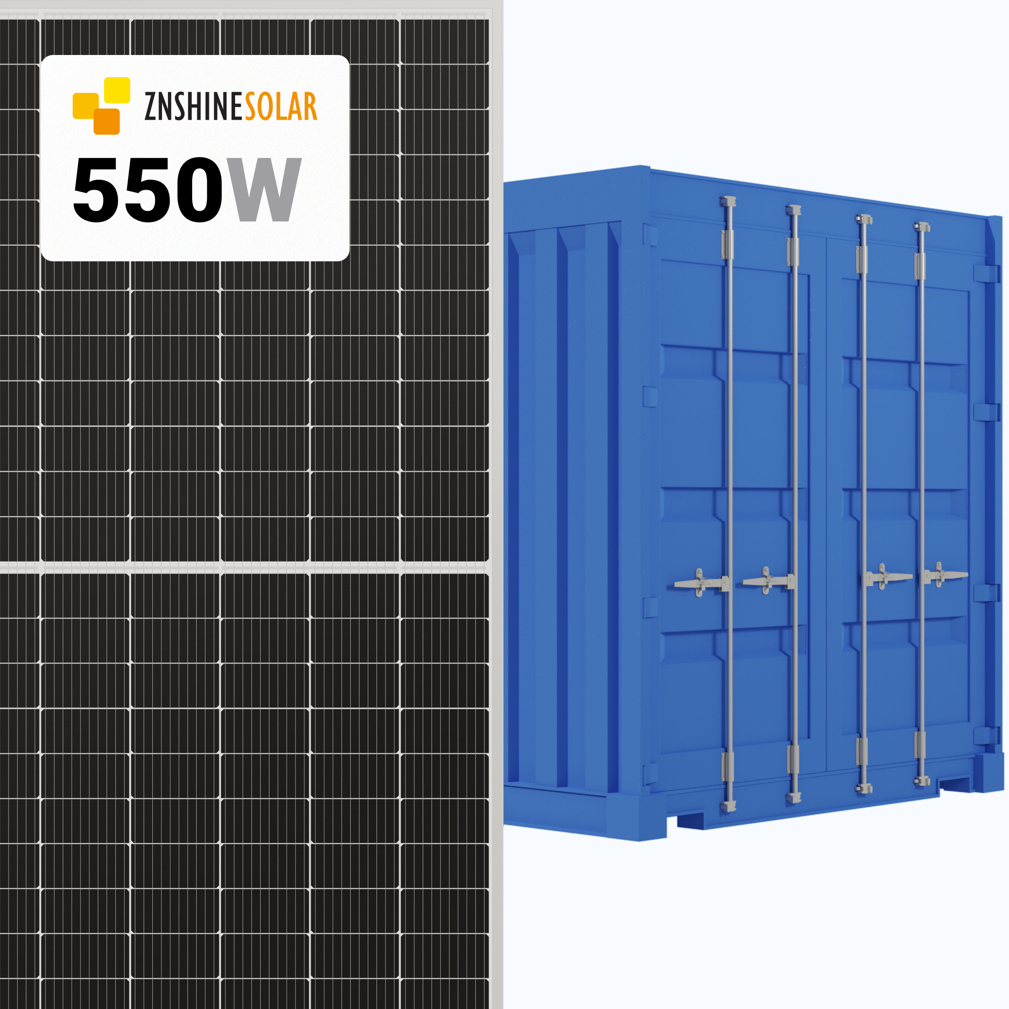 ZNShine Solar 550W Solar Panel ZXM7-SHLDD144-550 720 Panels per