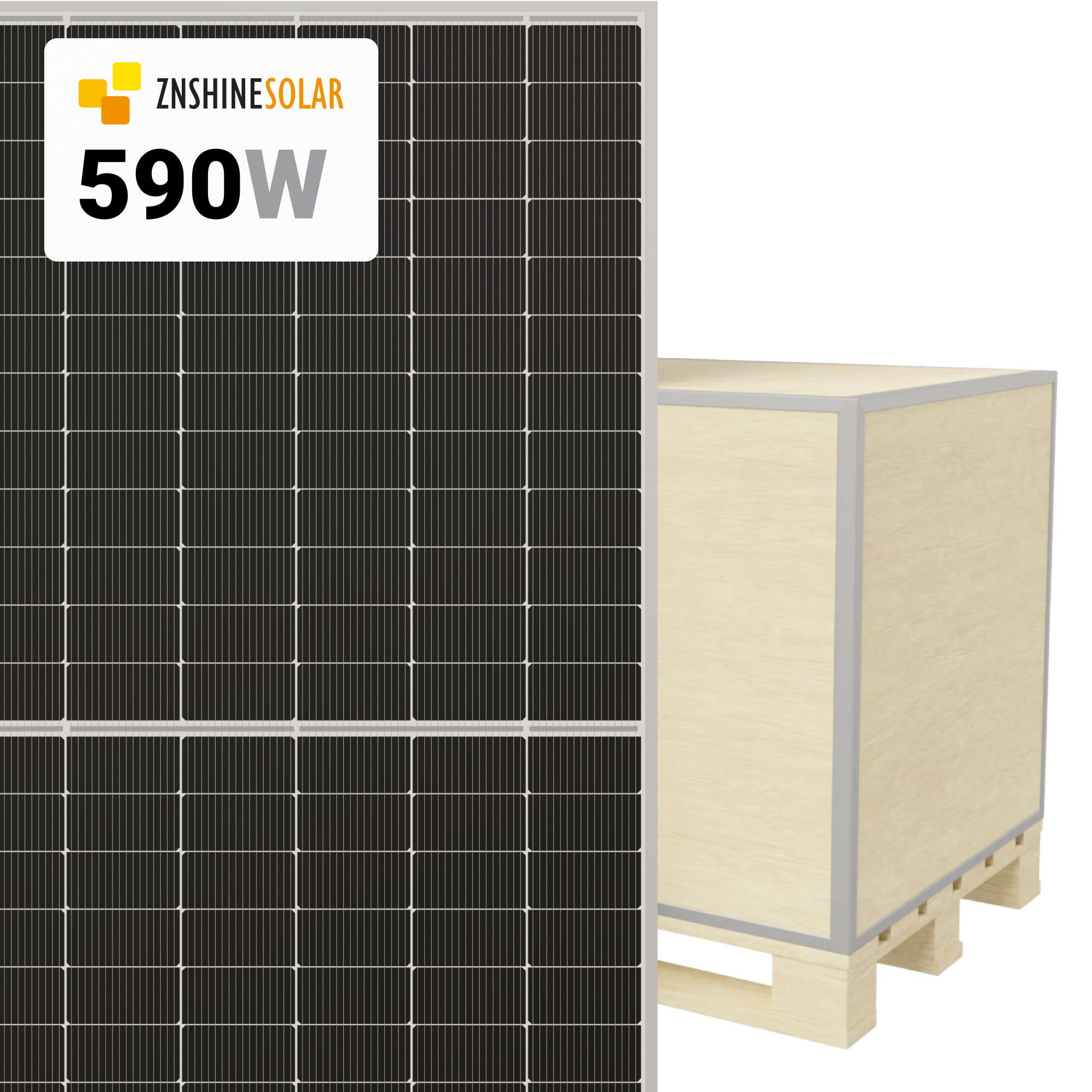 ZNShine Solar 590W Solar Panel 144 Cell Bifacial ZXM7-UPLDD144-590