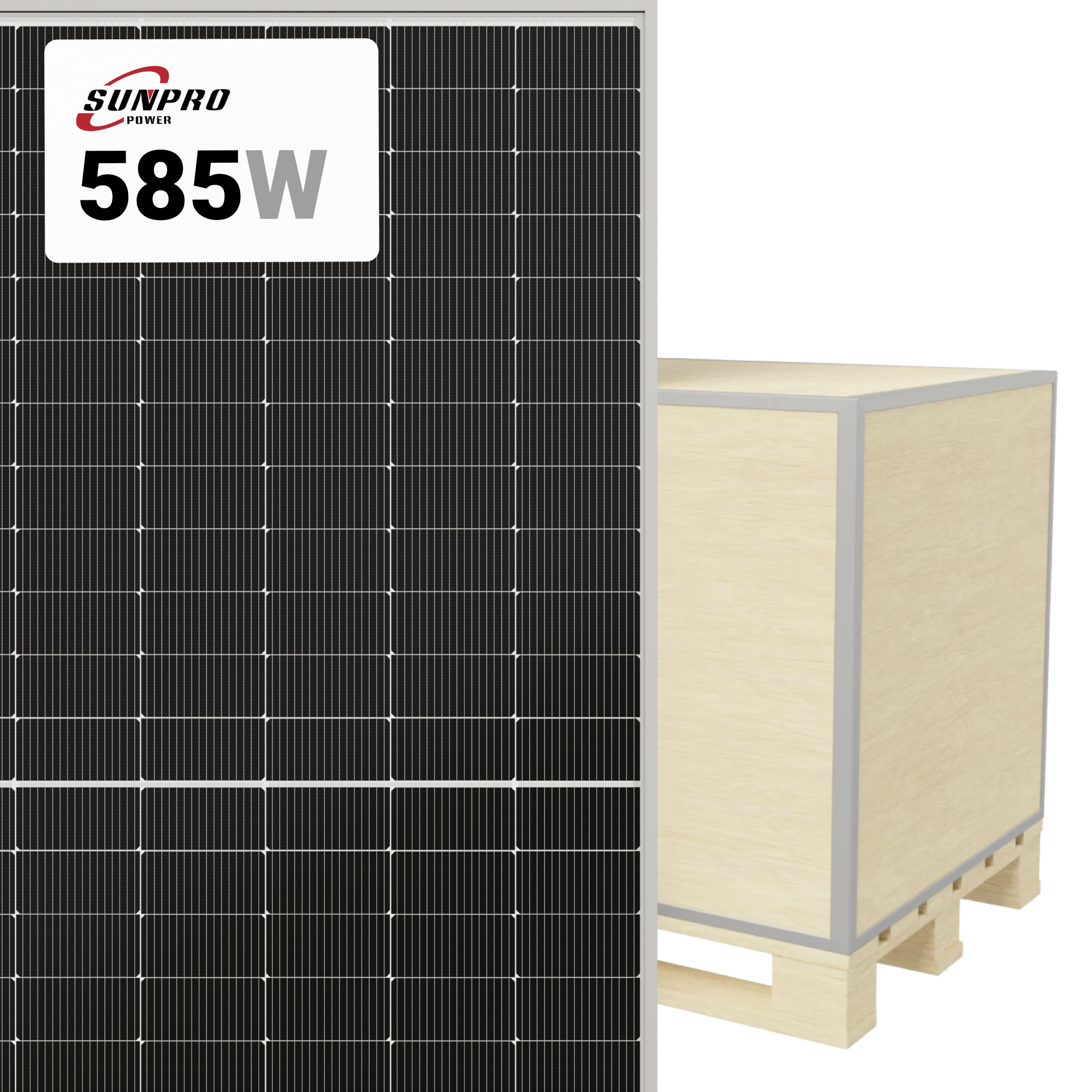 Sunpro Power 585W Solar Panel 144 Cell TOPCon Bifacial SPDG585-N144M10 ...