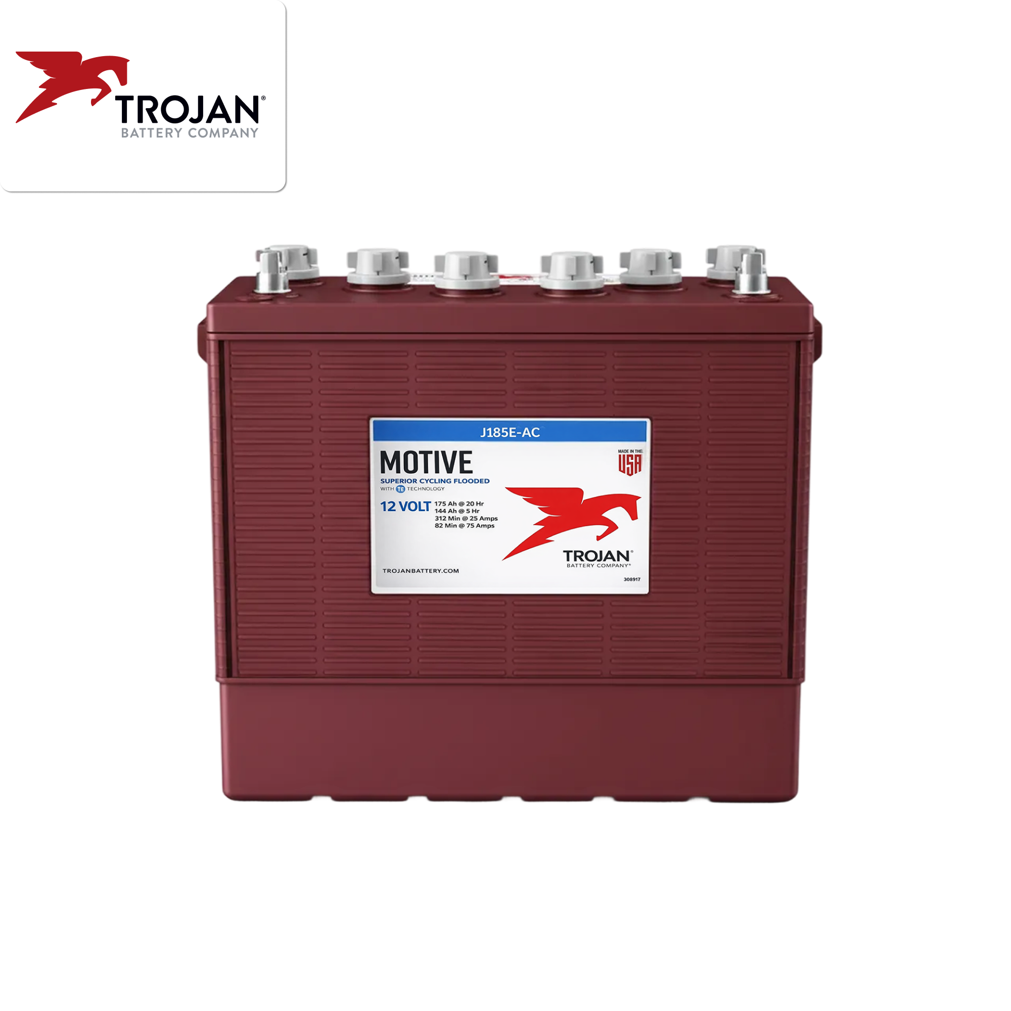 Trojan Motive J185E-AC Universal Terminal 175Ah 12V Deep-Cycle