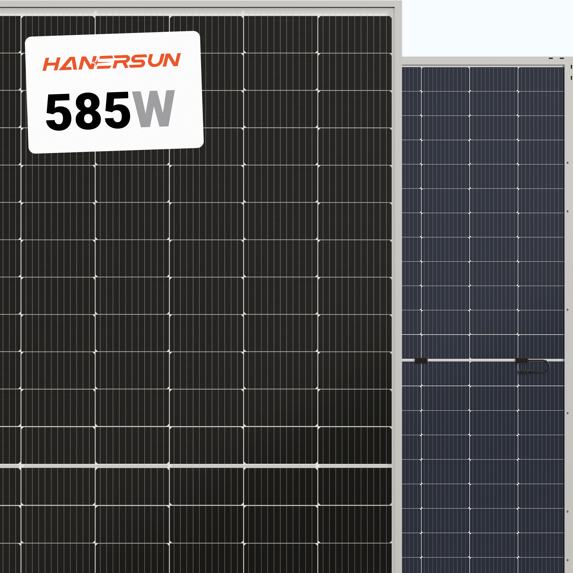 nn☆hn Hanersun 585W Solar Panel 144 Cell N-Type TOPCon Bifacial HN18N