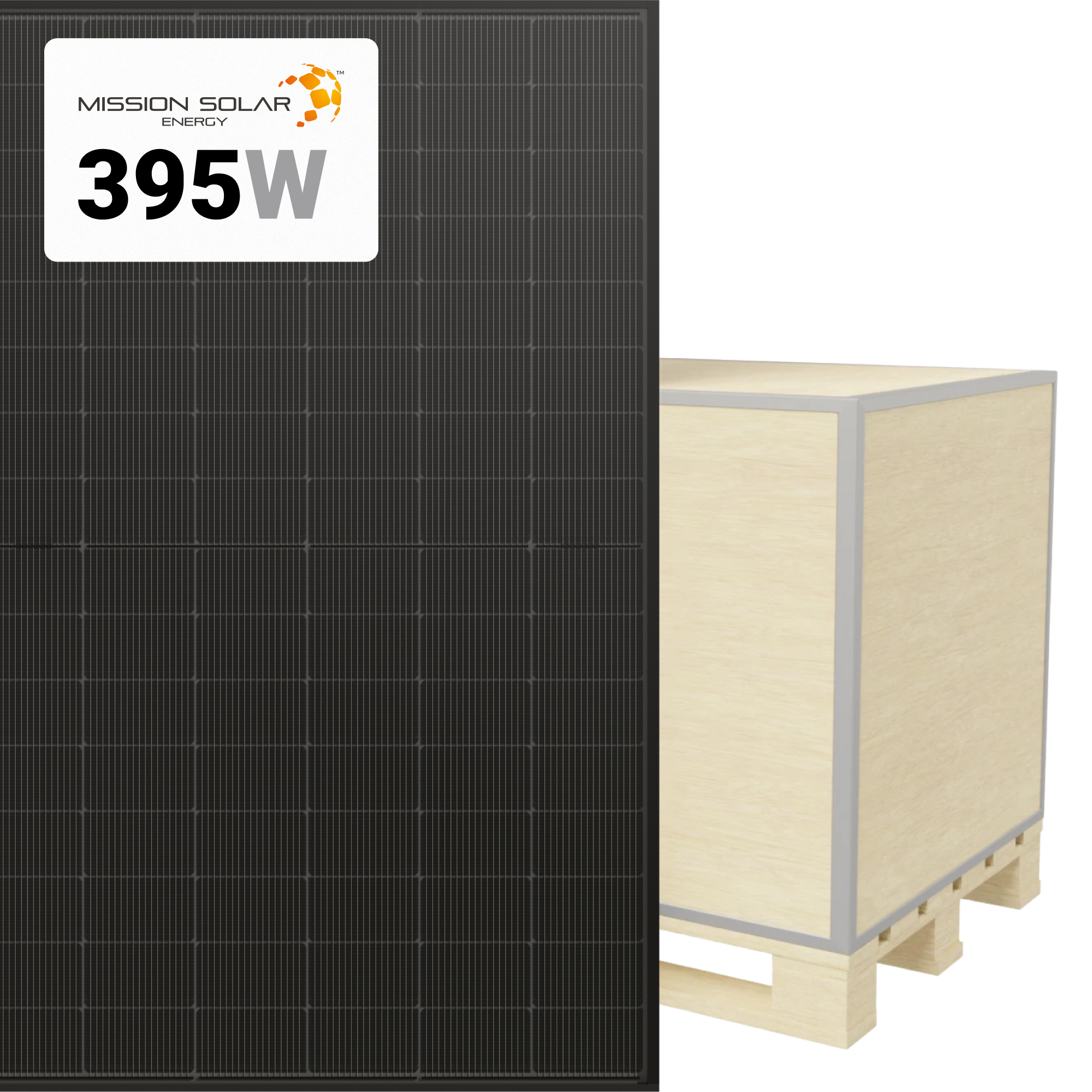 Mission Solar 395W Solar Panel 66 Cell MSE395SX9R Wholesale 26 panels per pallet at A1 SolarStore