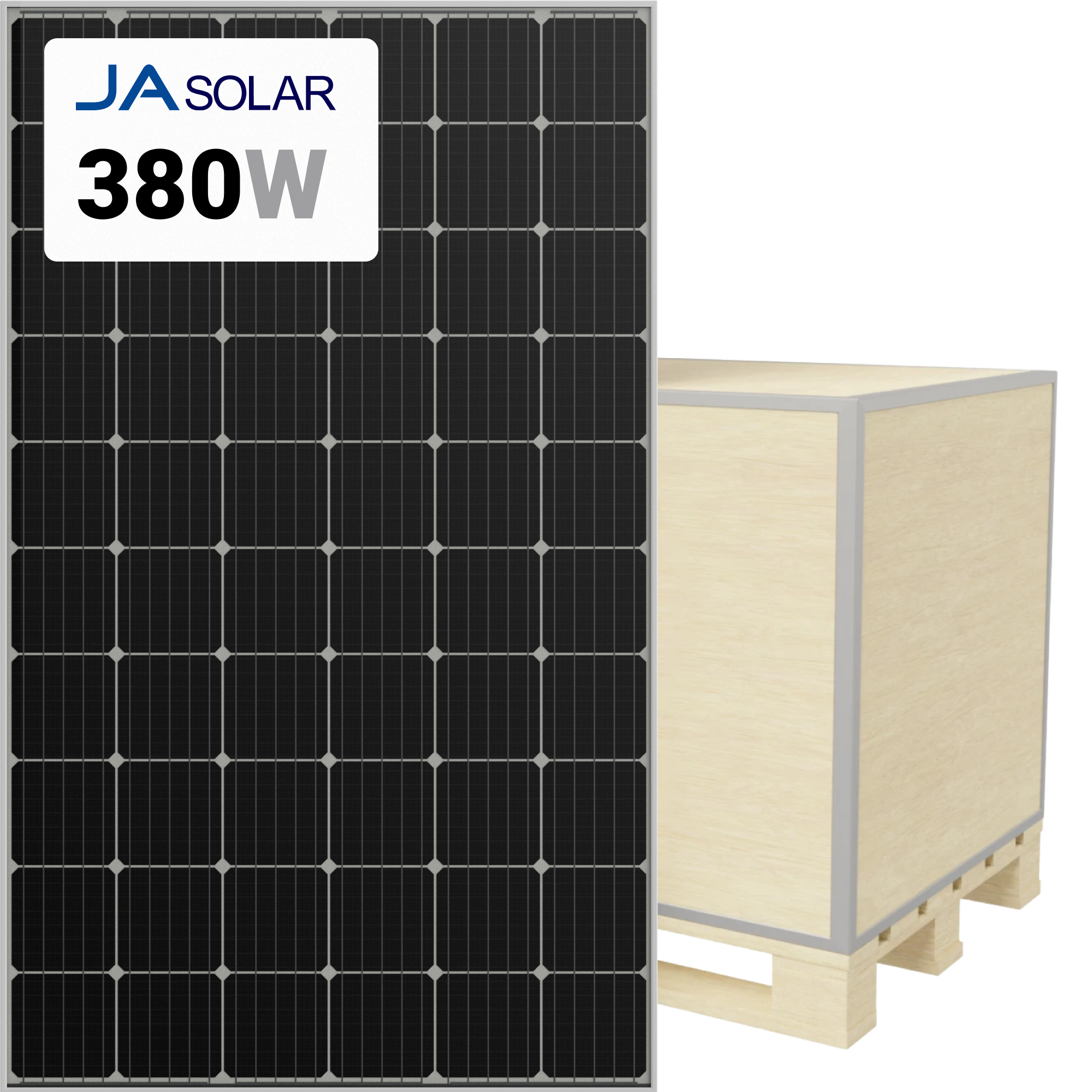 JA Solar 380W Solar Panel 72 Cells JA-JAM72-S09-380PR Wholesale 27 panels per pallet (min 5 pallets) at A1 SolarStore