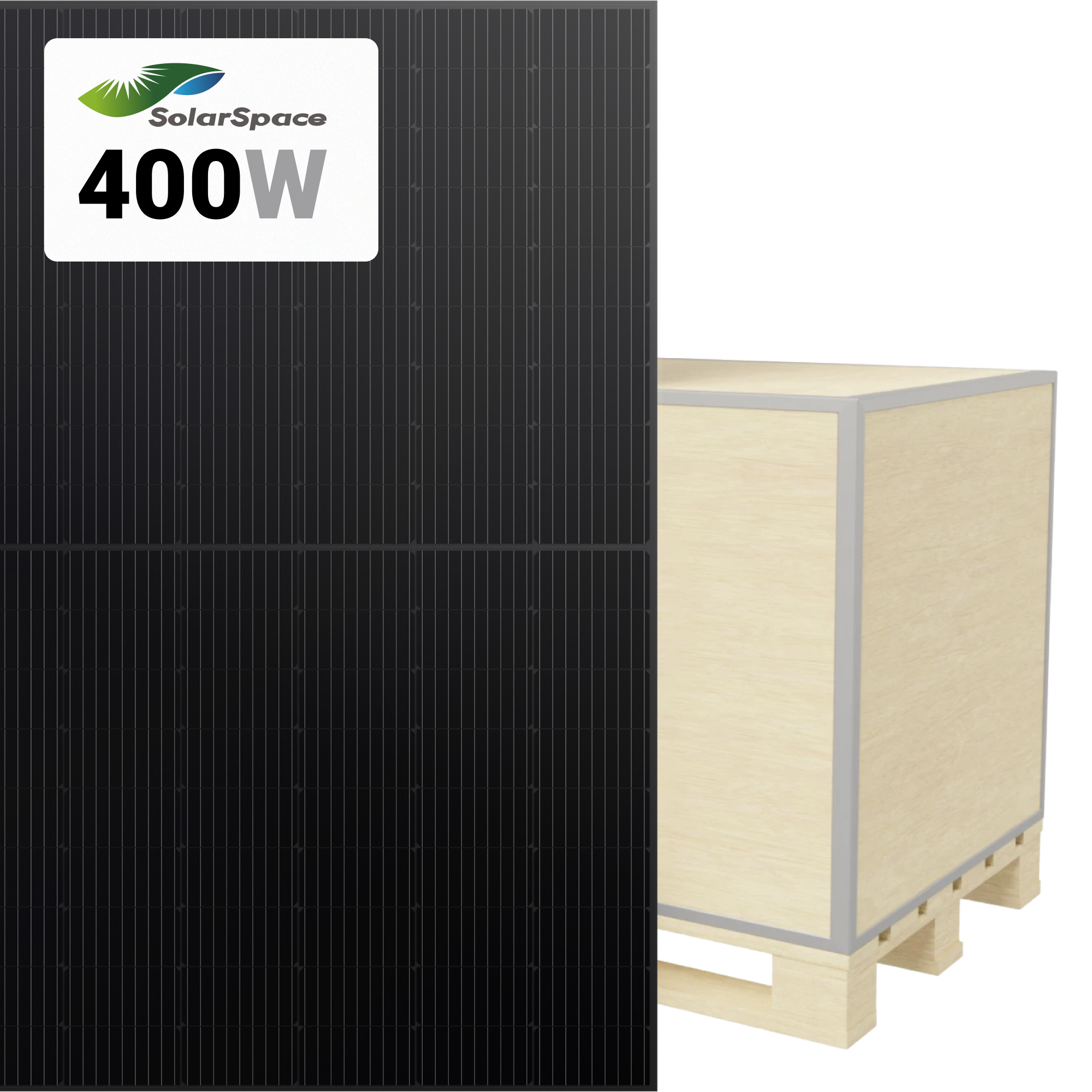 SolarSpace 400W Solar Panel 108 Cells SS8-54HSB-400-M Wholesale 36 panels per pallet at A1 SolarStore
