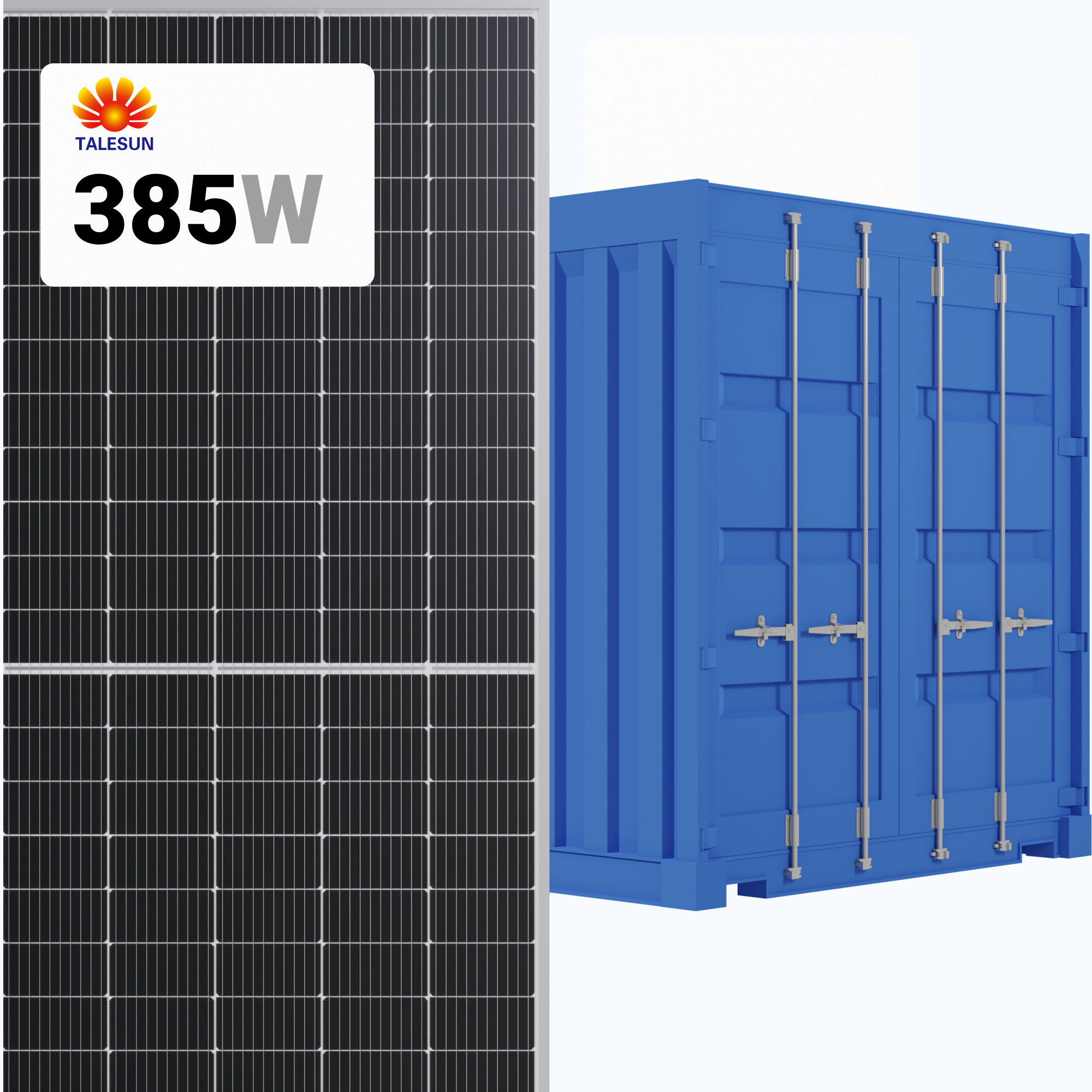 Talesun Solar 385W Panel 72 Cells TP672M(H)-385 Commercial 840 panels per Container at A1 SolarStore