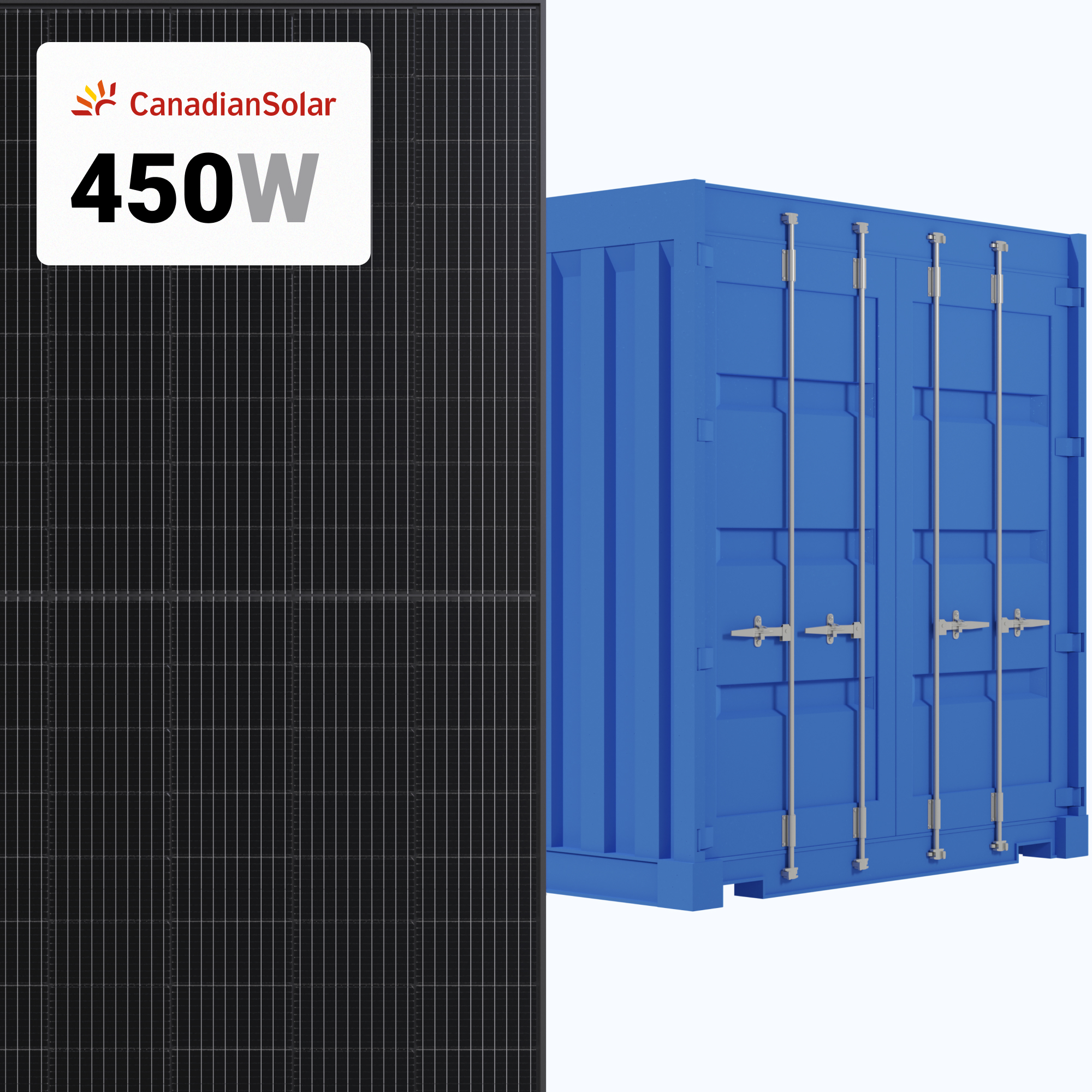 Canadian Solar 450W Solar Panel 108 Cells Black CS6.1-54TM-450 Commercial 720 panels per Container at A1 SolarStore