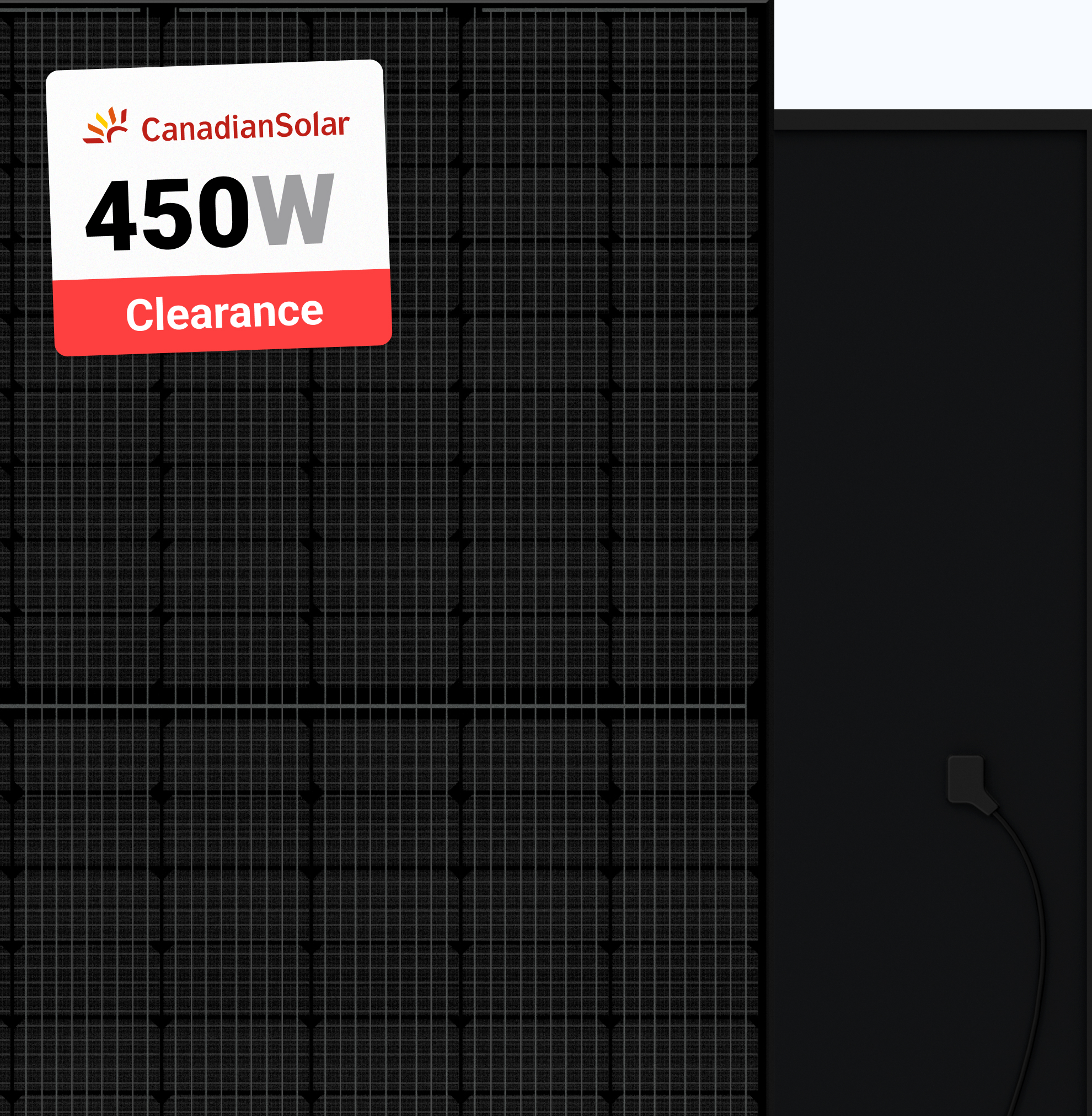 Canadian Solar 450W Solar Panel 108 Cells Black CS6.1-54TM-450 Clearance at A1 SolarStore