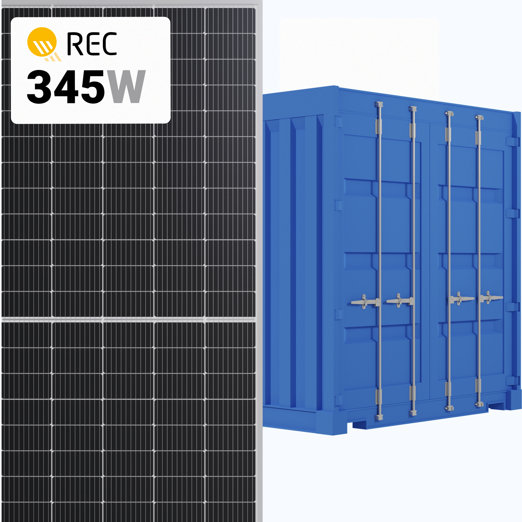 REC 345W Solar Panel 144 Cell REC345TP2S72 Commercial 792 panels per Container at A1 SolarStore