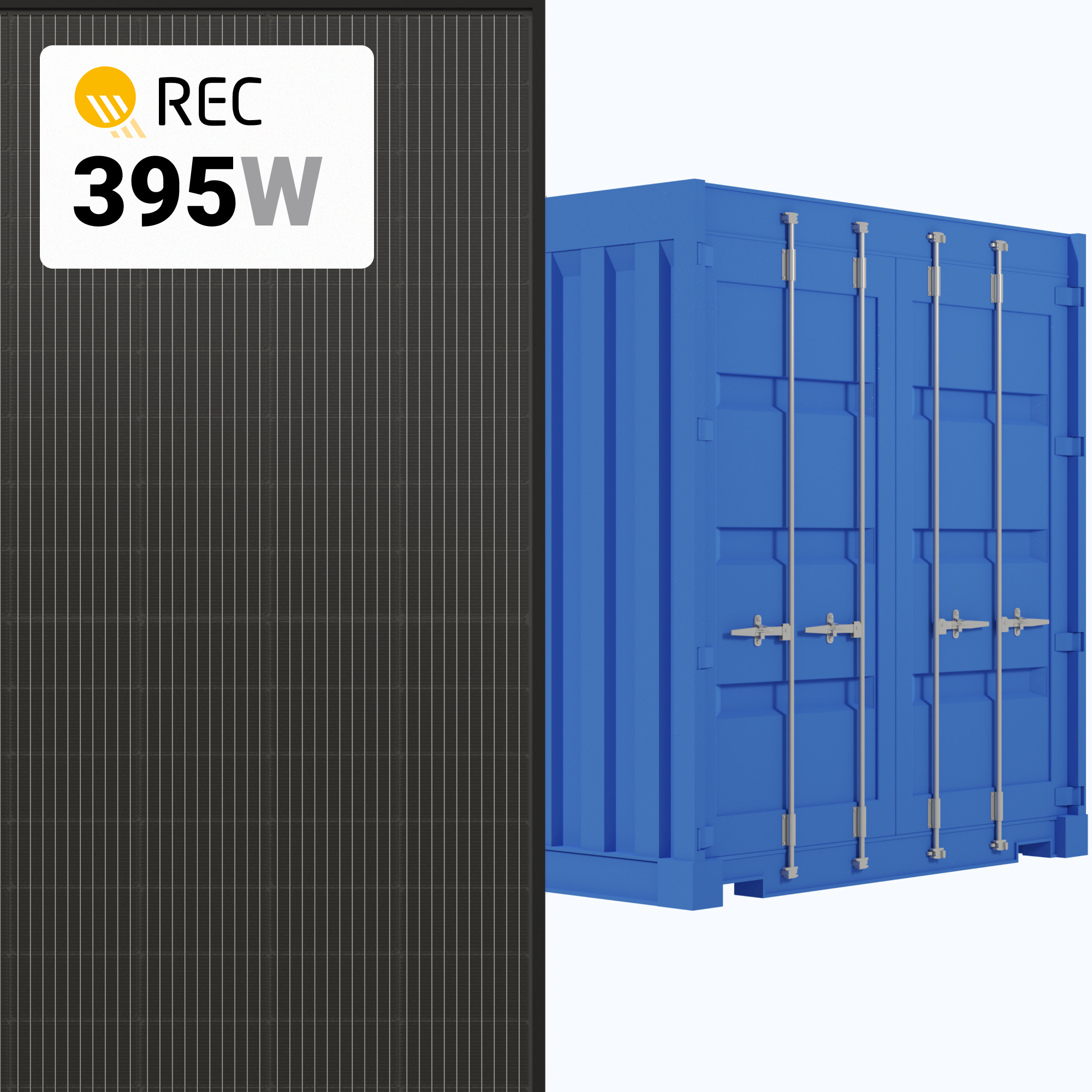 REC Alpha 395W Solar Panel 132 cell REC395AA Commercial 792 panels per Container at A1 SolarStore