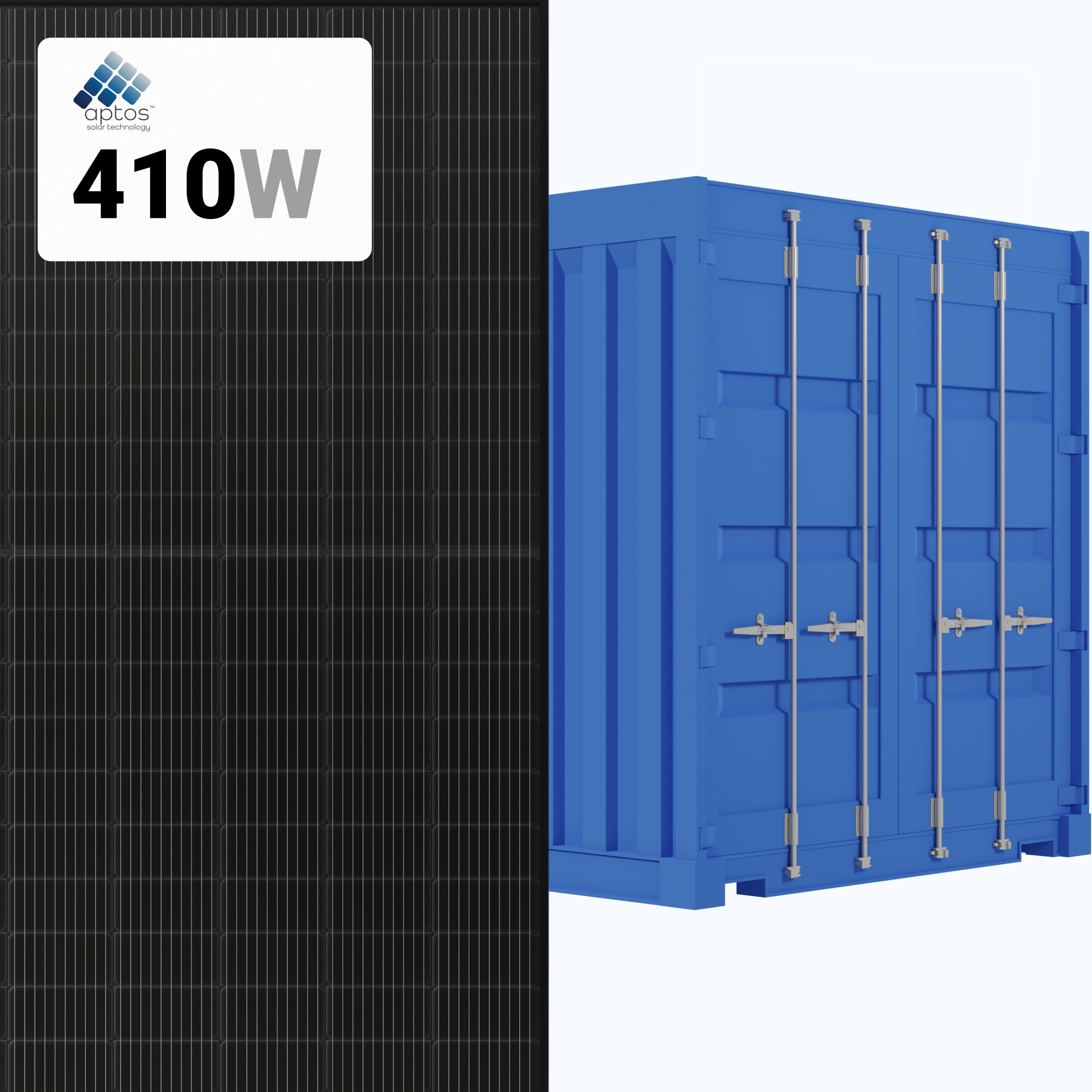 Aptos Solar 410W Solar Panel 108 Cells BOB Bifacial DNA-108-BF10-410W Commercial 806 panels per Container at A1 SolarStore