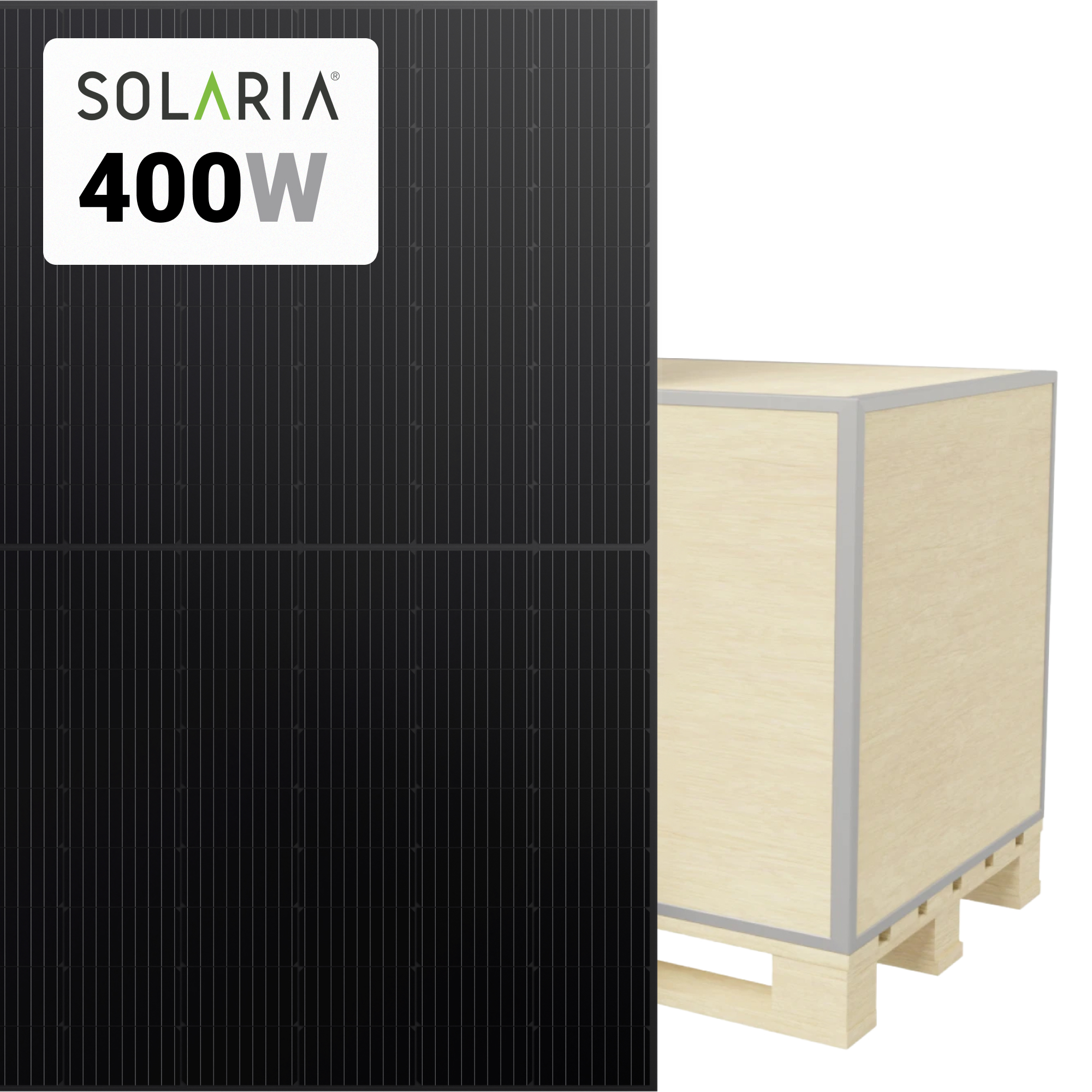 Solaria 400W Solar Panel Bifacial PowerX-400R-4T Wholesale 31 panels per pallet at A1 SolarStore