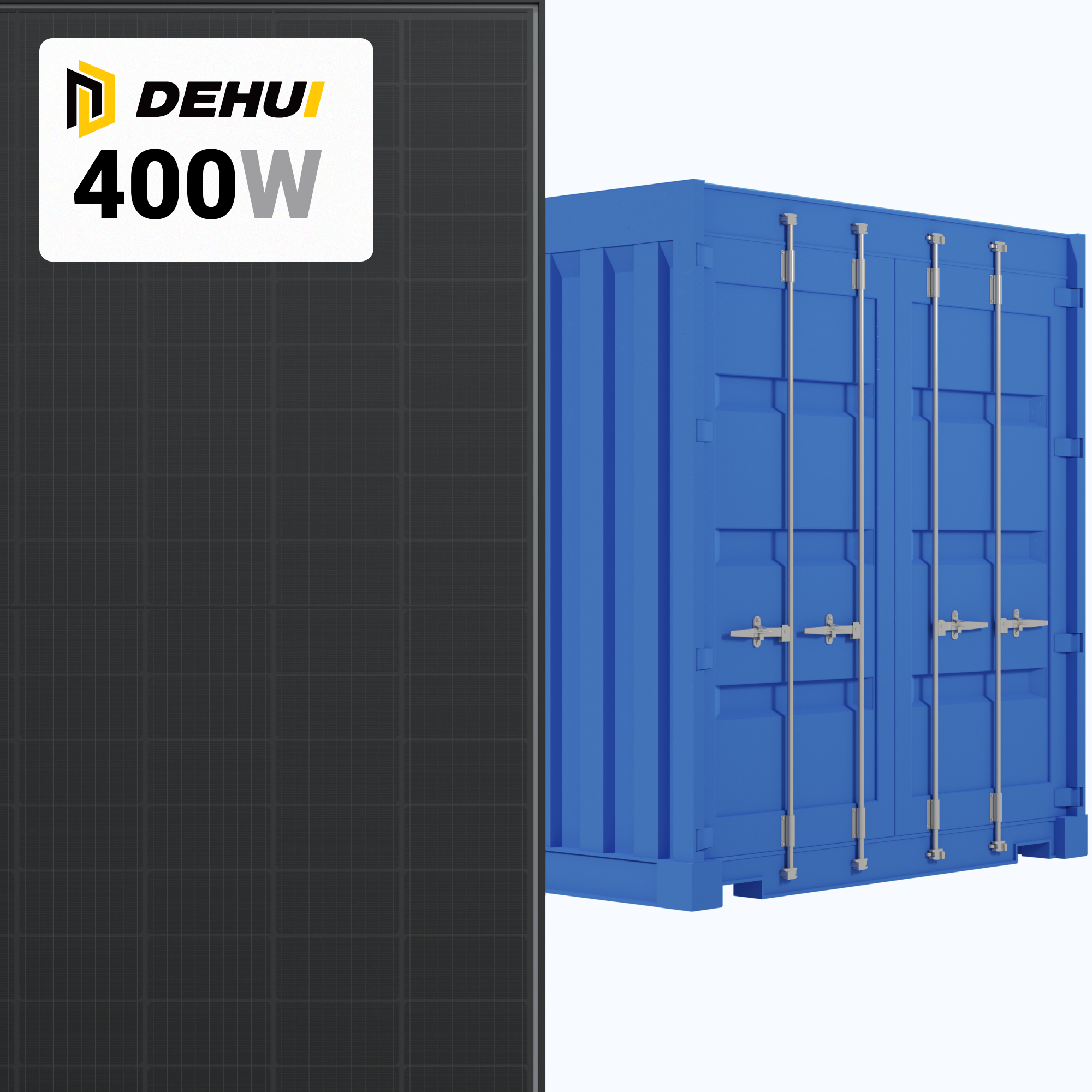 Dehui Solar 400W Solar Panel 108 Cell All Black DH-M154B-400 Commercial 806 panels per Container at A1 SolarStore