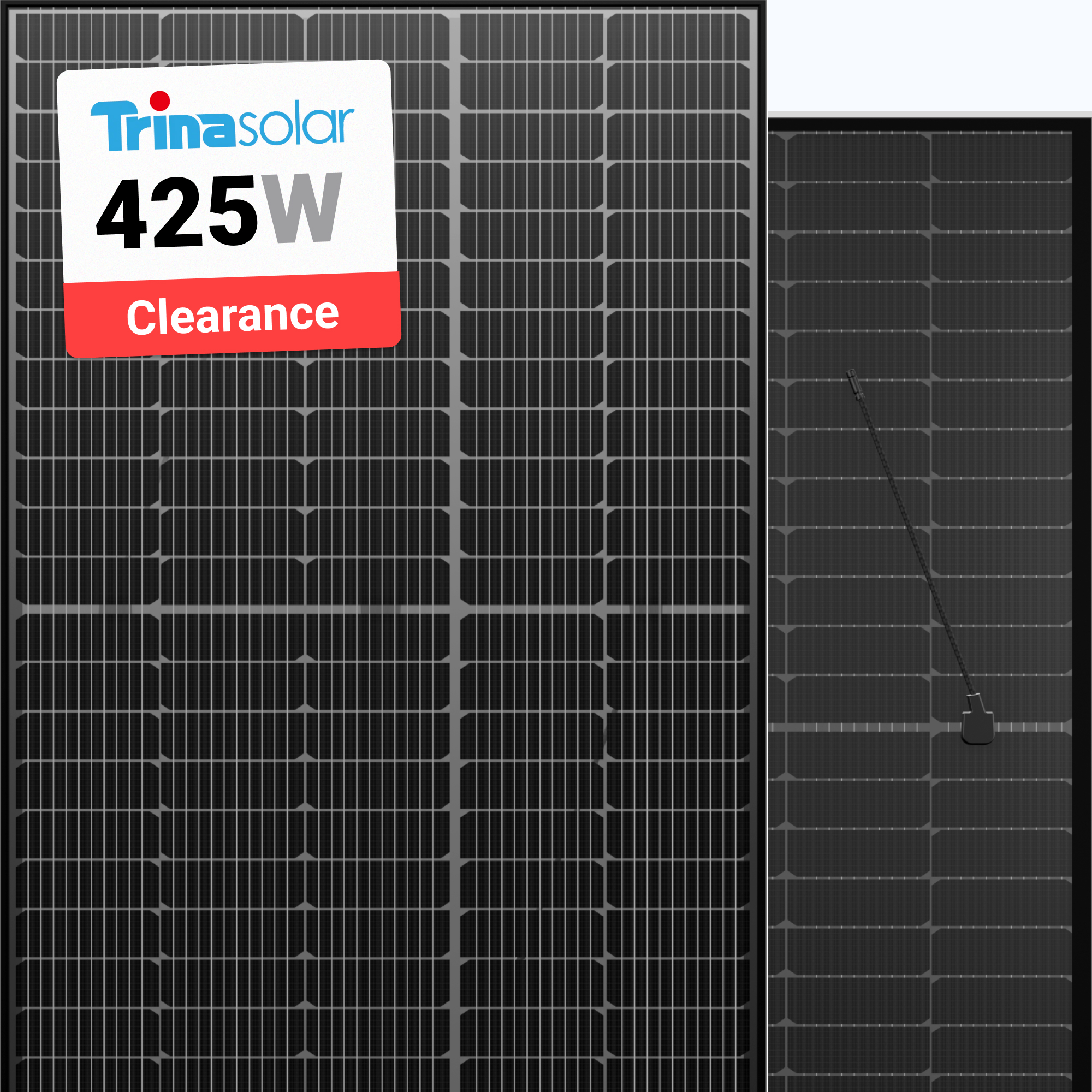 Trina 425W Solar Panel 144 Cell All-Black Bifacial TSM-425-NE09RC05 at A1 SolarStore