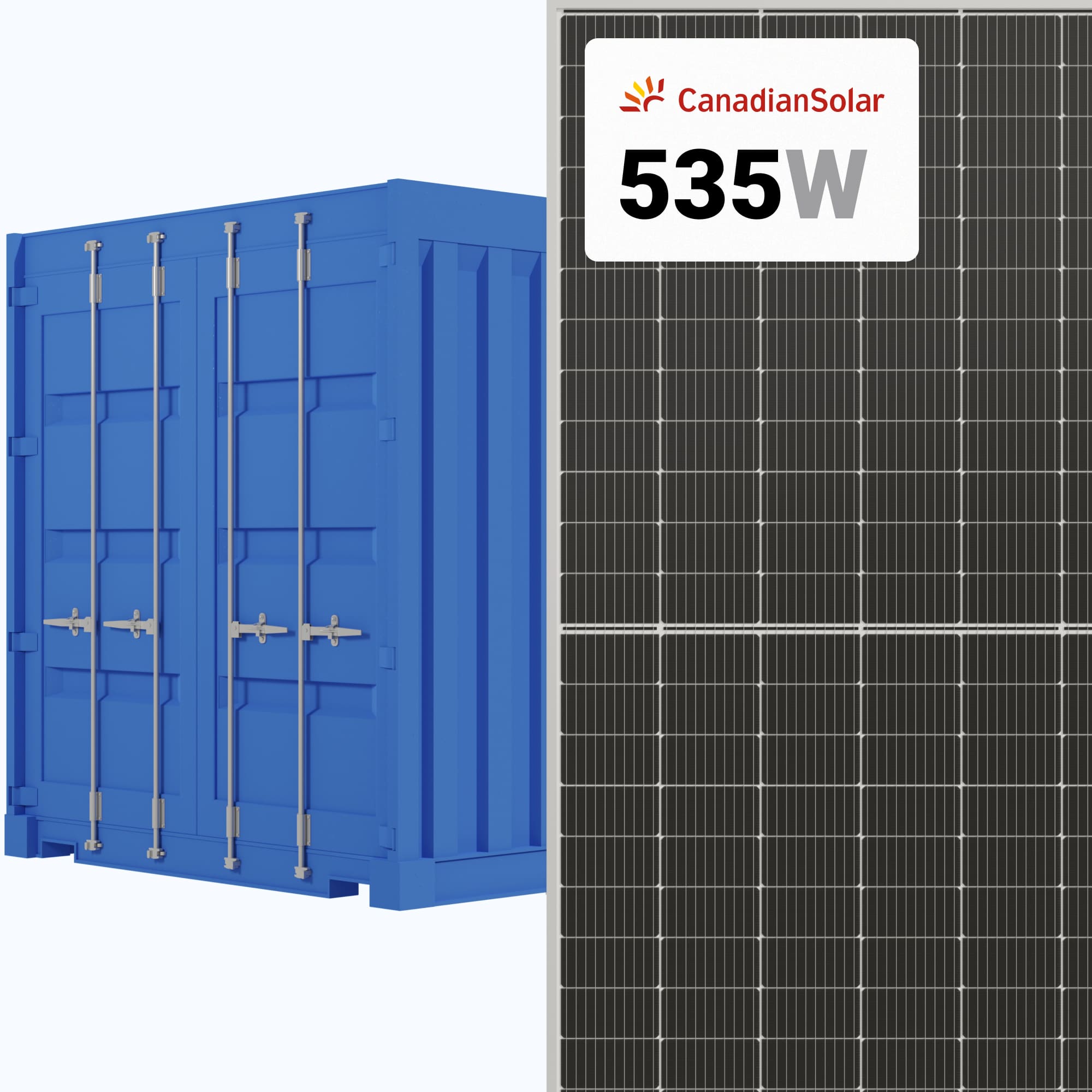 Canadian Solar 535W Solar Panel 144 Cells Bifacial CS6W-535MB-AG Commercial 540 panels per Container at A1 SolarStore