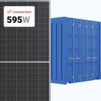 Canadian Solar 595W Solar Panel 132 Cell TOPCon Bifacial CS6.2-66TB-595H Commercial 496 panels per Container (Truckload)